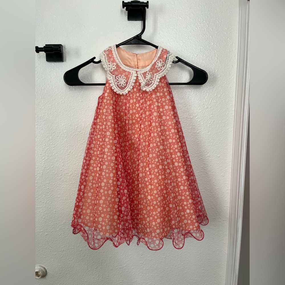 Bonnie Jean Toddler Girls Party Pink/Orange Dress Size 3T